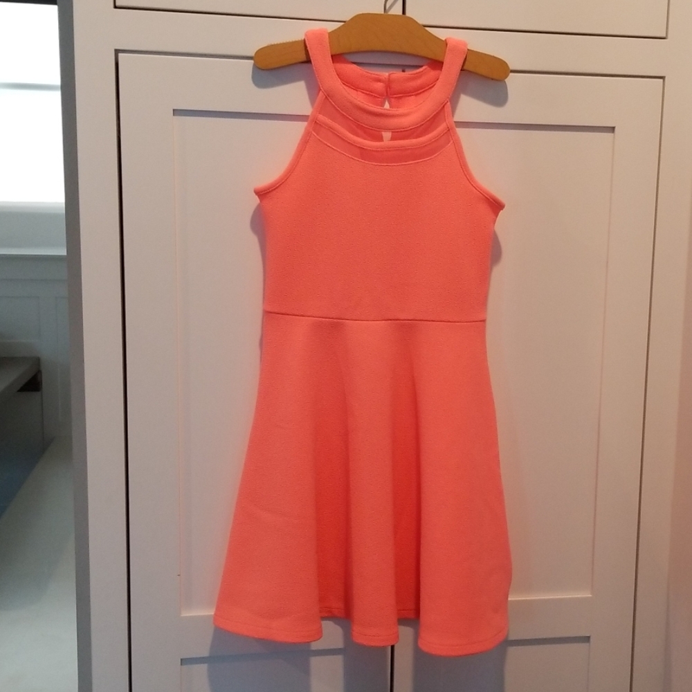 Girls Tank Dress From The Children Place Neon Color Dress (7/8) M